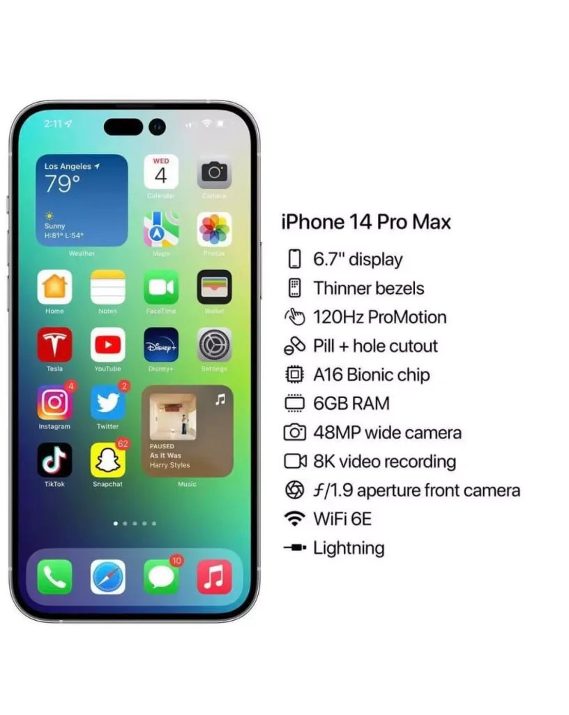 مواصفات iPhone 14 Pro Max